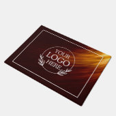 Gepersonaliseerde Bedrijf Welkom Mat met Logo Hier (Schuin)