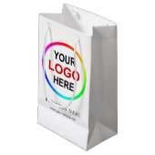 Gepersonaliseerde bedrijfs logo klein cadeauzakje (Voorkant Gekanteld)