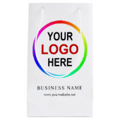 Gepersonaliseerde bedrijfs logo klein cadeauzakje (Voorkant)