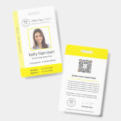 Gepersonaliseerde Bedrijfs Moderne Medewerker ID Q Badge (Voor- en achterkant)