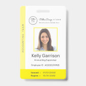 Gepersonaliseerde Bedrijfs Moderne Medewerker ID Q Badge (Voorzijde)