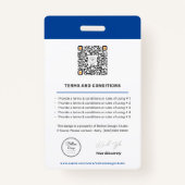 Gepersonaliseerde Bedrijfs Moderne Medewerker ID Q Badge (Achterkant)