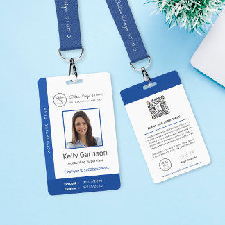 Gepersonaliseerde Bedrijfs Moderne Medewerker ID Q Badge