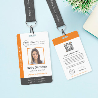 Gepersonaliseerde Bedrijfs Moderne Medewerker ID Q Badge