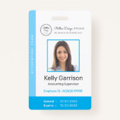 Gepersonaliseerde Bedrijfs Moderne Medewerker ID Q Badge (Voorkant)