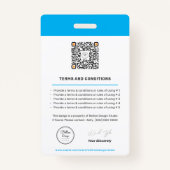 Gepersonaliseerde Bedrijfs Moderne Medewerker ID Q Badge (Achterkant)