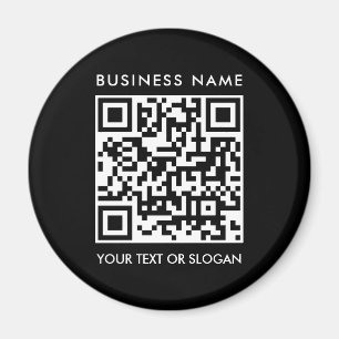 Gepersonaliseerde bedrijfs-QR-code logotekst sjabl Magneet