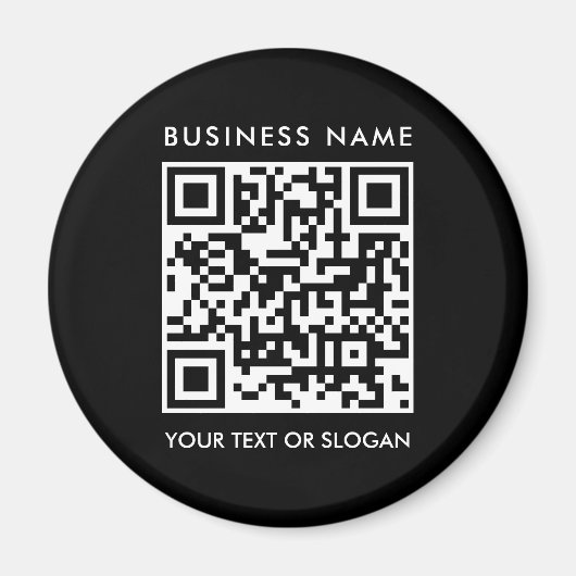 Gepersonaliseerde bedrijfs-QR-code logotekst sjabl Magneet (Voorkant)