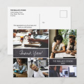 Gepersonaliseerde Bedrijfsfoto collage dank u Briefkaart (Voorkant / Achterkant)