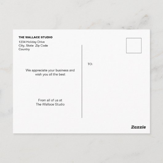 Gepersonaliseerde Bedrijfsfoto collage dank u Briefkaart (Achterkant)