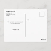 Gepersonaliseerde Bedrijfsfoto collage Dank u Briefkaart (Achterkant)