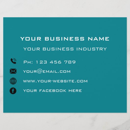 Gepersonaliseerde bedrijfsinfo Zakelijke promotie  Flyer (Achterkant)