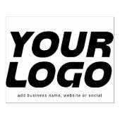 Gepersonaliseerde bedrijfslogo website social medi rubberstempel (Afrduk)