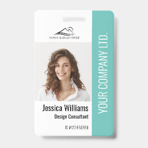 Gepersonaliseerde Bedrijfsmedewerker Teal ID Badge