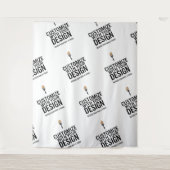 Gepersonaliseerde Bedrijfsmerk Custom Minimalist Wandkleed (Voorkant)