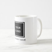 Gepersonaliseerde bedrijfsnaam en logo koffie mok (Voorkant rechts)