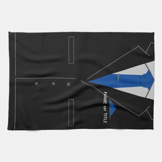 Gepersonaliseerde Bedrijfsnaam Funny Keuken Handdo Theedoek (Horizontaal)