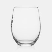 Gepersonaliseerde bedrijfsnaam Logo Wijnglas Zonder Voet (Links)