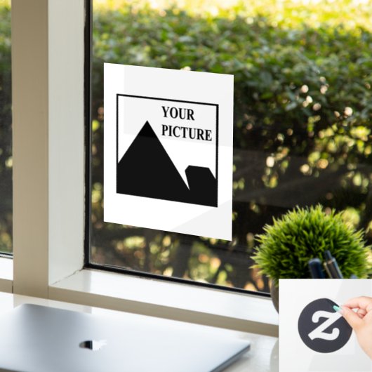 Gepersonaliseerde Bedrijfsnaam met Afbeelding Toev Raamsticker (Kantoor)