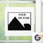 Gepersonaliseerde Bedrijfsnaam met Afbeelding Toev Raamsticker (Huis)