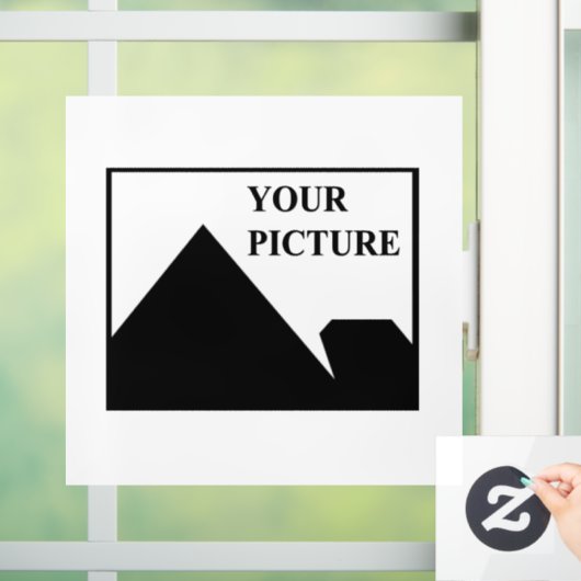 Gepersonaliseerde Bedrijfsnaam met Afbeelding Toev Raamsticker (Huis)