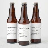 Gepersonaliseerde Bedrijfsnaam Tekst Info Fles Lab Bier Etiket (Flessen)