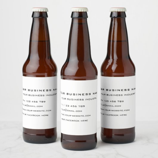 Gepersonaliseerde Bedrijfsnaam Tekst Info Fles Lab Bier Etiket (Flessen)