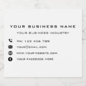 Gepersonaliseerde Bedrijfsnaam Tekst Info Fles Lab Bier Etiket (Enkel label)