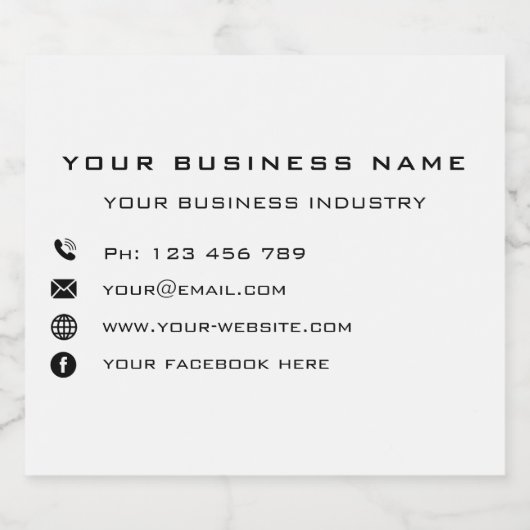 Gepersonaliseerde Bedrijfsnaam Tekst Info Fles Lab Bier Etiket (Enkel label)