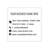 Gepersonaliseerde bedrijfsnaam Tekst Info Rubberst Rubberstempel (Afrduk)