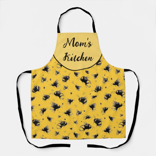 Gepersonaliseerde Bee Kitchen Schort | Cadeaus voo (Voorkant)