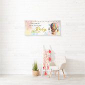 Gepersonaliseerde Beer Baby shower welkomstbanner Spandoek (Insitu)