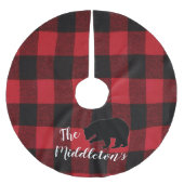 Gepersonaliseerde Beer Bla Kerstboom Rok (Voorkant)