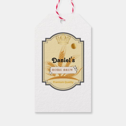 Gepersonaliseerde Beer Glass Cup Cadeaulabel (Achterkant)