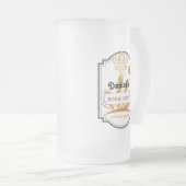 Gepersonaliseerde Beer Glass Cup Matglas Bierpul (Voorkant rechts)
