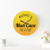 Gepersonaliseerde Beer Man Cave Grote Klok (Huis)
