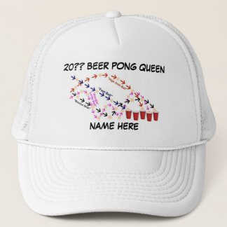 Gepersonaliseerde Beer Pong Queen Trucker Pet