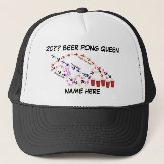 Gepersonaliseerde Beer Pong Queen Trucker Pet