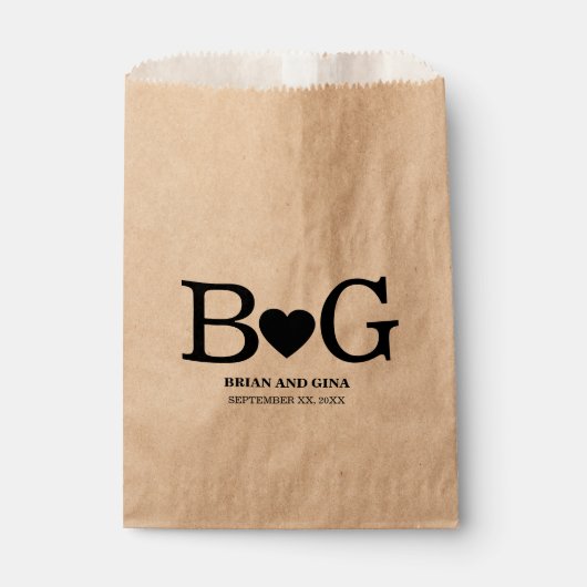 Gepersonaliseerde beginletters bedankzakje (Voorkant)