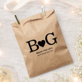 Gepersonaliseerde beginletters bedankzakje (Geknipt)