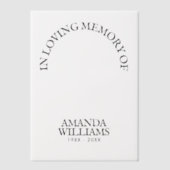 Gepersonaliseerde begrafenis vellum uitnodigingen (Voorkant)