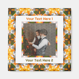 Gepersonaliseerde begroetingsfoto Oranje Vaderdag Magneet