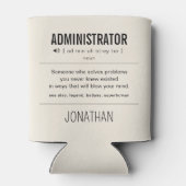 Gepersonaliseerde beheerder Grappig Blikjeskoeler (Achterkant)