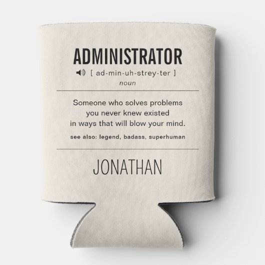 Gepersonaliseerde beheerder Grappig Blikjeskoeler (Achterkant)