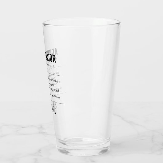 Gepersonaliseerde beheerder Grappig Glas (Links)