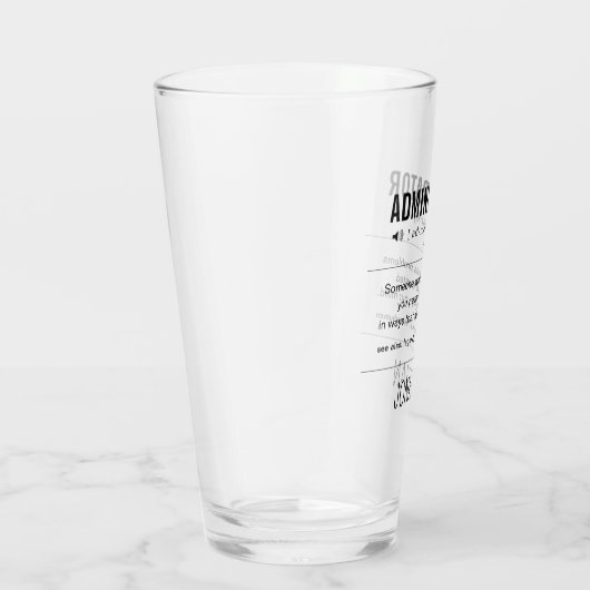 Gepersonaliseerde beheerder Grappig Glas (Rechts)