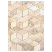 Gepersonaliseerde beige crème neutrale geometrisch klembord (Achterkant)