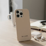 Gepersonaliseerde Beige iPhone Case met Custom 16 Pro Hoesje<br><div class="desc">Voeg een vleugje elegantie toe aan uw dagelijkse benodigdheden met deze gepersonaliseerde Beige iPhone-hoes. Met een zachte, stijlvolle Beige achtergrond en uw aangepaste naam in een chique lettertype, is deze telefoonhoes perfect om uw unieke stijl te laten zien. Ontworpen voor zowel schoonheid als duurzaamheid, biedt het een uitstekende bescherming voor...</div>