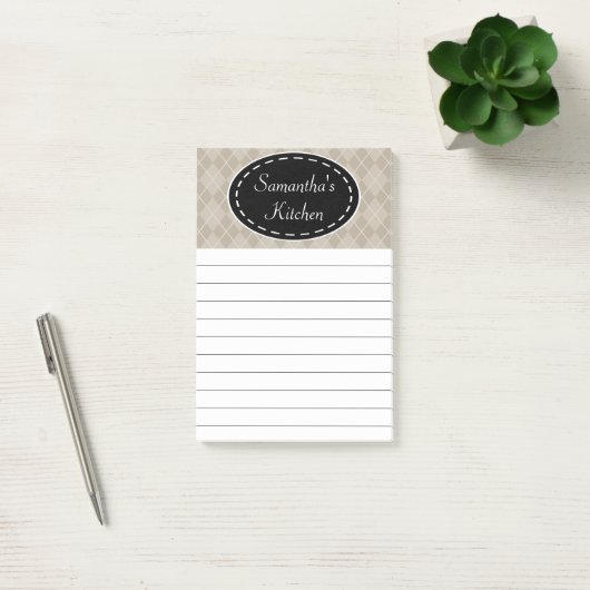 Gepersonaliseerde beige keuken post het merkt op post-it® notes (Kantoor)
