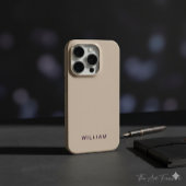 Gepersonaliseerde Beige Kleur iPhone Case met Cust